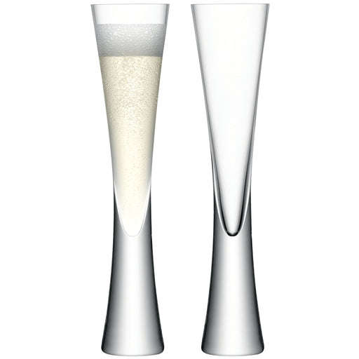 LSA - Moya Champagne Flute 170ml Clear x 2 Home & Kitchen