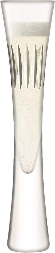 LSA - Moya Champagne Flute 170ml Clear/Cut x 2 Home & Kitchen