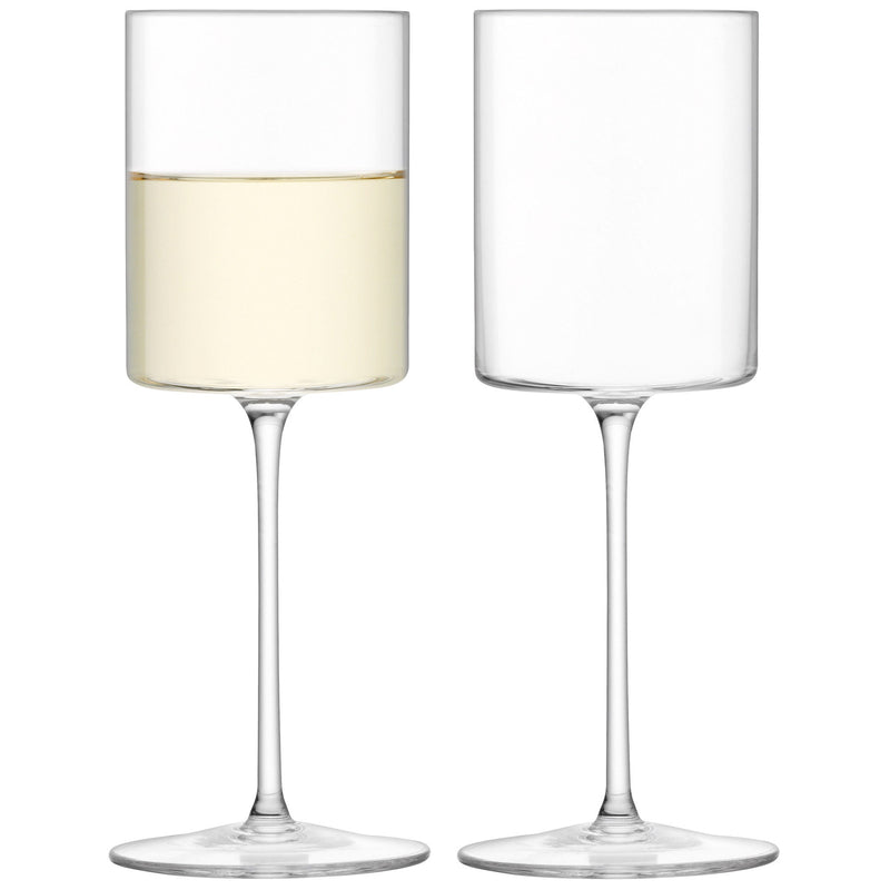 LSA - Otis White Wine Glass 240ml Clear x 2 Home & Kitchen