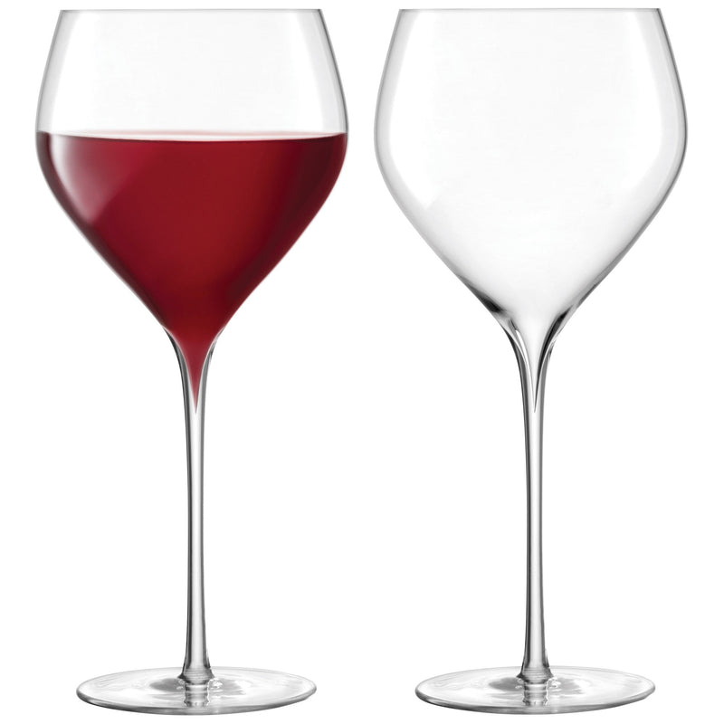 LSA - Savoy Red Wine Glass 590 ml Clear x 2 Home & Kitchen