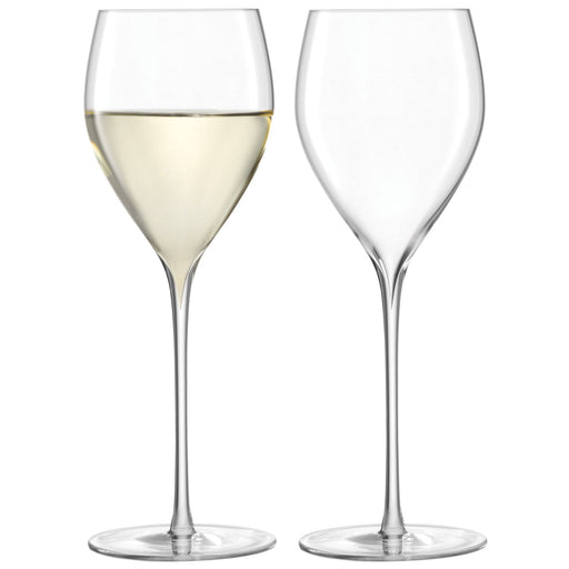 LSA - Savoy White Wine Glass 360 ml Clear x 2 Home & Kitchen