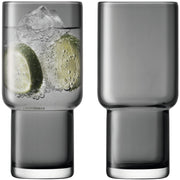 LSA - Utility Highball 390ml Slate x 2 Home & Kitchen