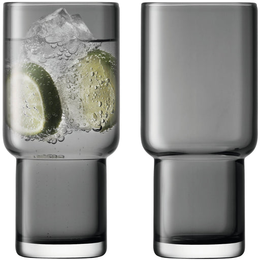 LSA - Utility Highball 390ml Slate x 2 Home & Kitchen