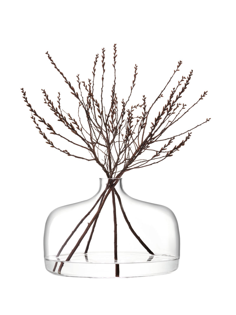 LSA - Vessel Wide Vase H18cm Clear Home & Kitchen