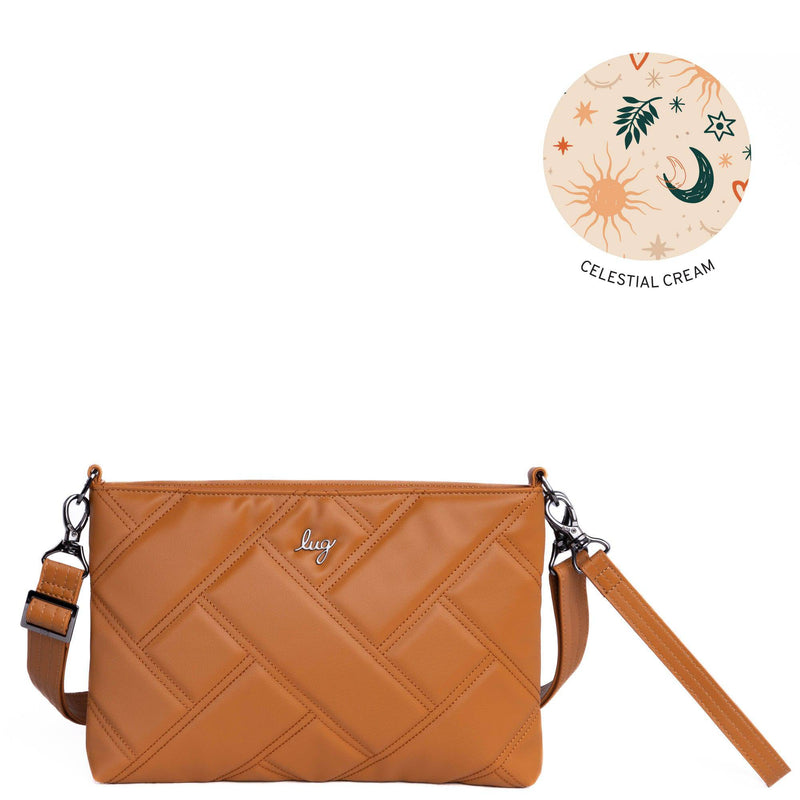 LUG Waltz Satin Luxe VL Crossbody Bag in Cappuccino