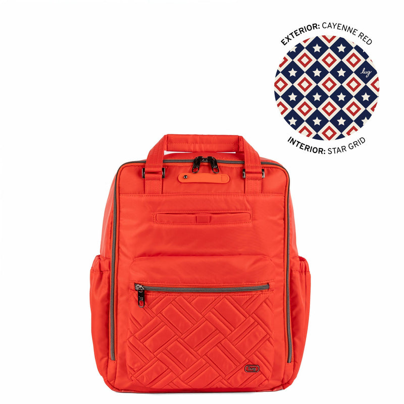 LUG Voyager Backpack in CAYENNE RED