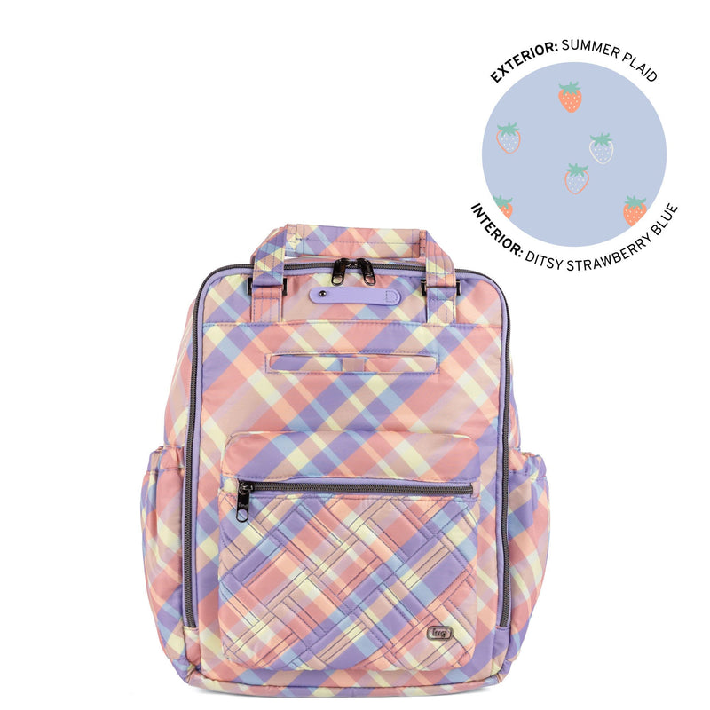 LUG Voyager Backpack in SUMMER PLAID