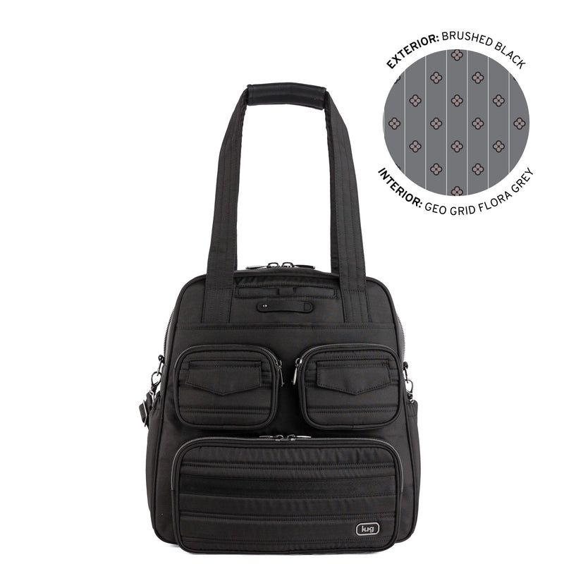 LUG Puddle Jumper LE Convertible Tote Bag in Brushed Black