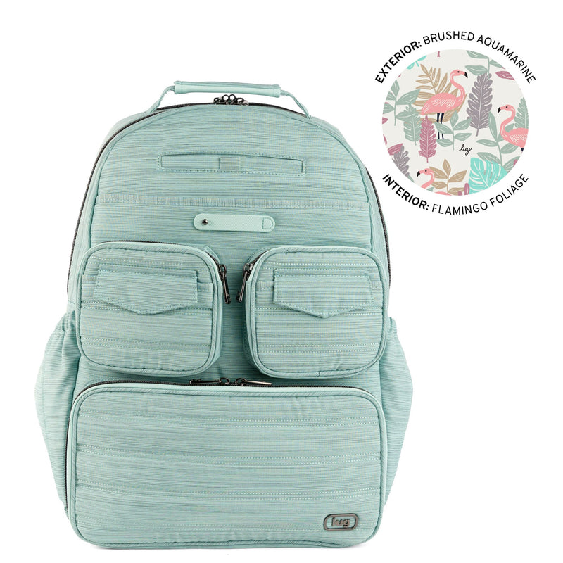 LUG Legacy Collection Puddle Jumper Backpack in BRUSHED AQUAMARINE 2