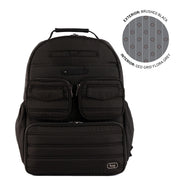 LUG Legacy Collection Puddle Jumper Backpack in BRUSHED BLACK 2