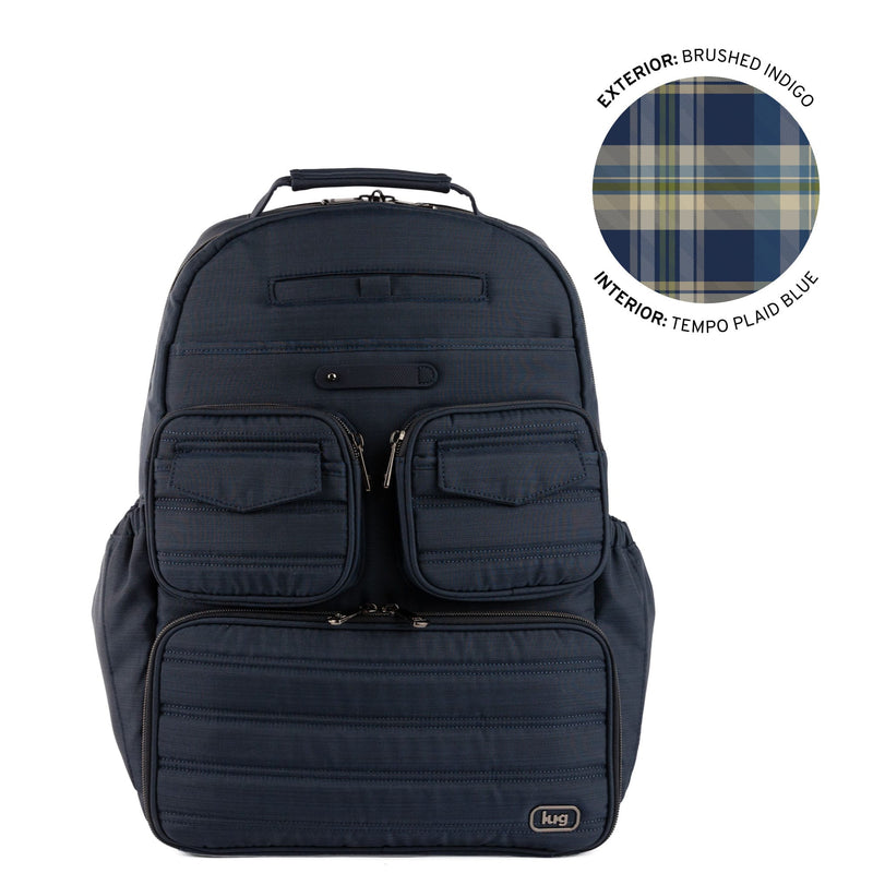 LUG Legacy Collection Puddle Jumper Backpack in BRUSHED INDIGO 2