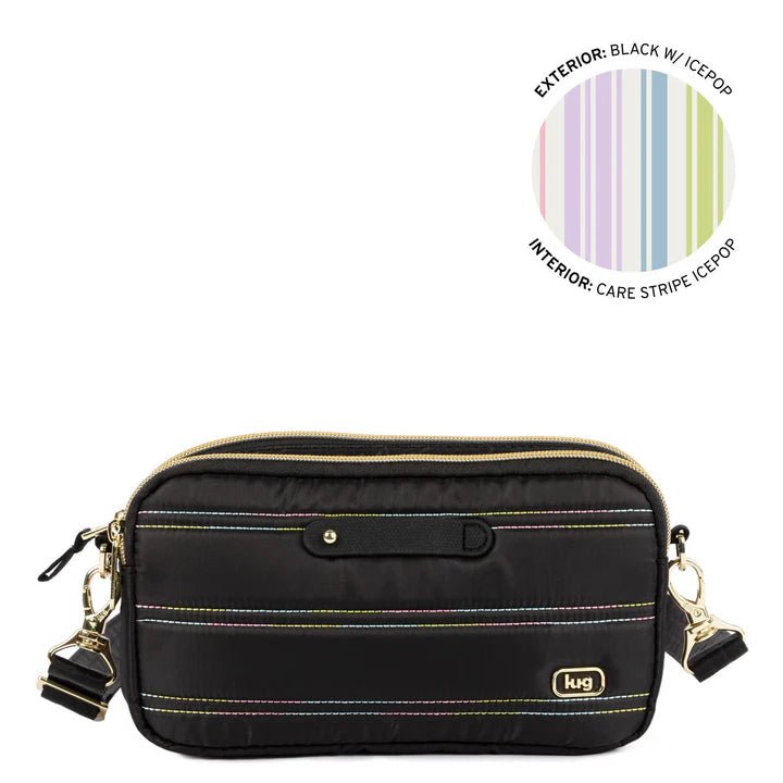LUG - Coupe XL Plus Convertible Crossbody Bag with Charm Bar Luggage & Bags BLACK ICEPOP STITCH