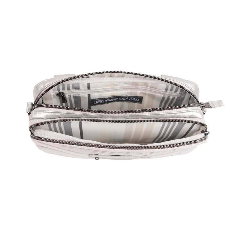 LUG - Coupe XL Plus Convertible Crossbody Bag with Charm Bar Luggage & Bags METALLIC SILVER