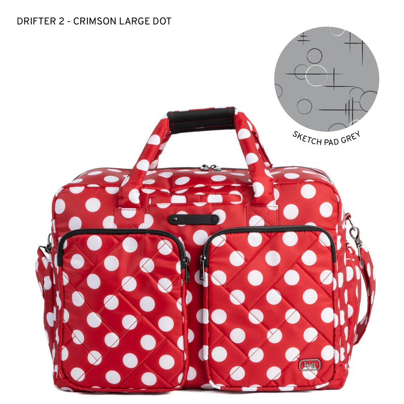 LUG - Drifter 2 Duffel Bag Luggage & Bags CRIMSON LARGE DOT