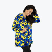 LUG Echo Sherpa Zipper Cardigan - Peony Blue