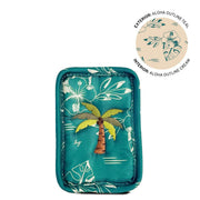 LUG - Embroidered Drizzle Zip Storage Pouch Luggage & Bags ALOHA OUTLINE TEAL