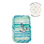 LUG - Embroidered Drizzle Zip Storage Pouch Luggage & Bags LOVE WAVES AQUA