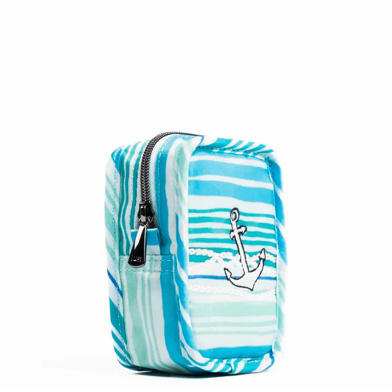 LUG - Embroidered Drizzle Zip Storage Pouch Luggage & Bags LOVE WAVES AQUA
