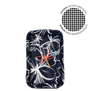 LUG - Embroidered Drizzle Zip Storage Pouch Luggage & Bags OUTLINE FLORAL BLACK