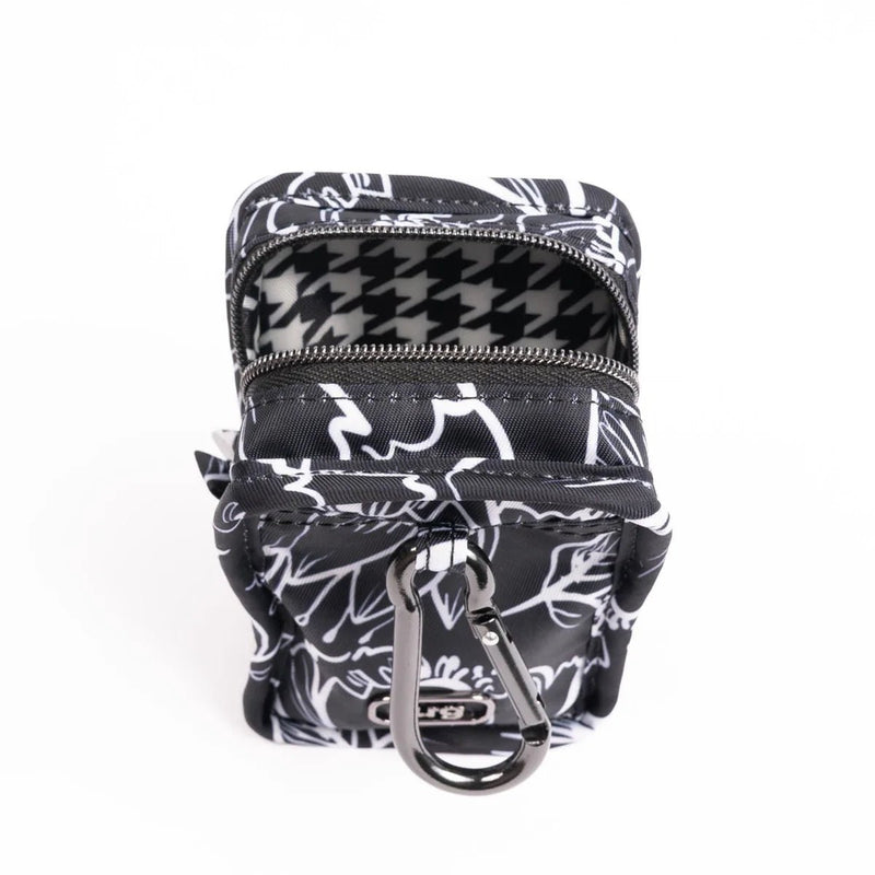 LUG - Embroidered Drizzle Zip Storage Pouch Luggage & Bags OUTLINE FLORAL BLACK