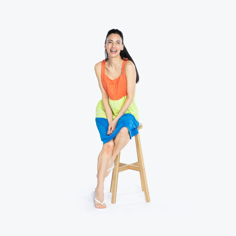 LUG - Flare Colorblock Dress