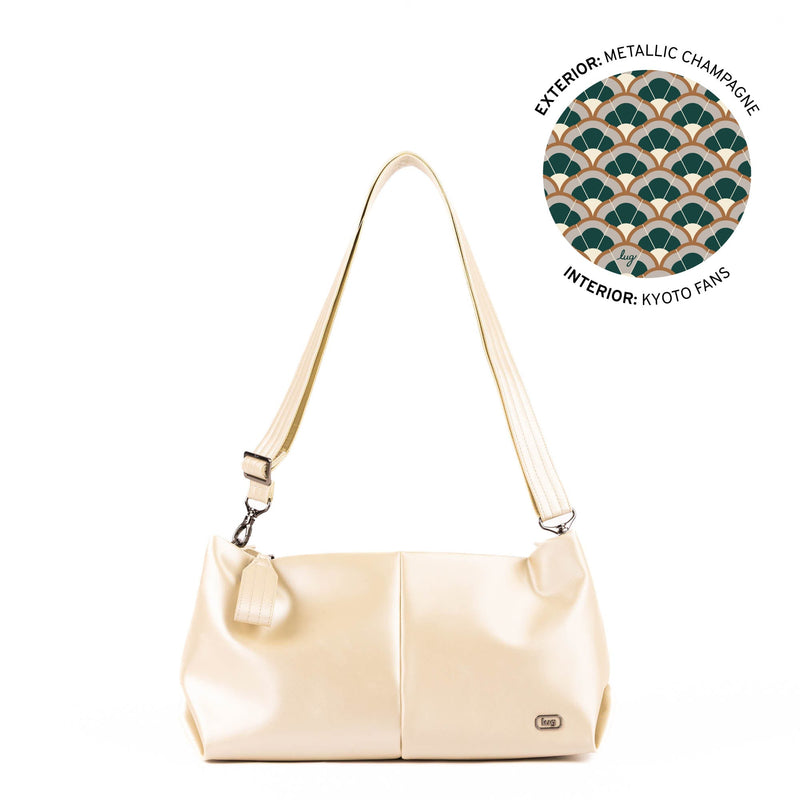 LUG - Half Plunge Satin Luxe VL Crossbody Bag Luggage & Bags METALLIC CHAMPAGNE 2