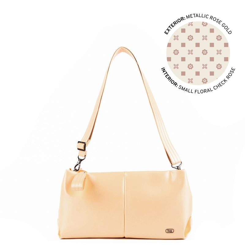 LUG - Half Plunge Satin Luxe VL Crossbody Bag Luggage & Bags METALLIC ROSE GOLD