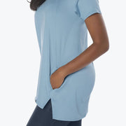 LUG - Hopper High Low Tunic Top Apparel & Accessories Flamingo Blue XS