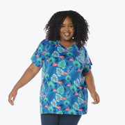 LUG - Hopper High Low Tunic Top Apparel & Accessories Flamingo Blue XS