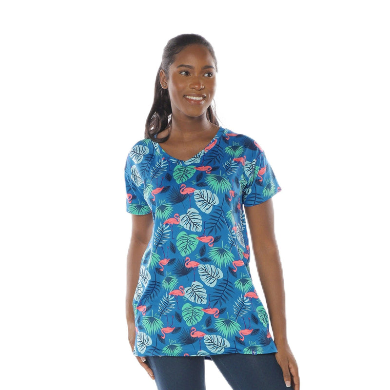 LUG - Hopper High Low Tunic Top Apparel & Accessories Flamingo Blue XS