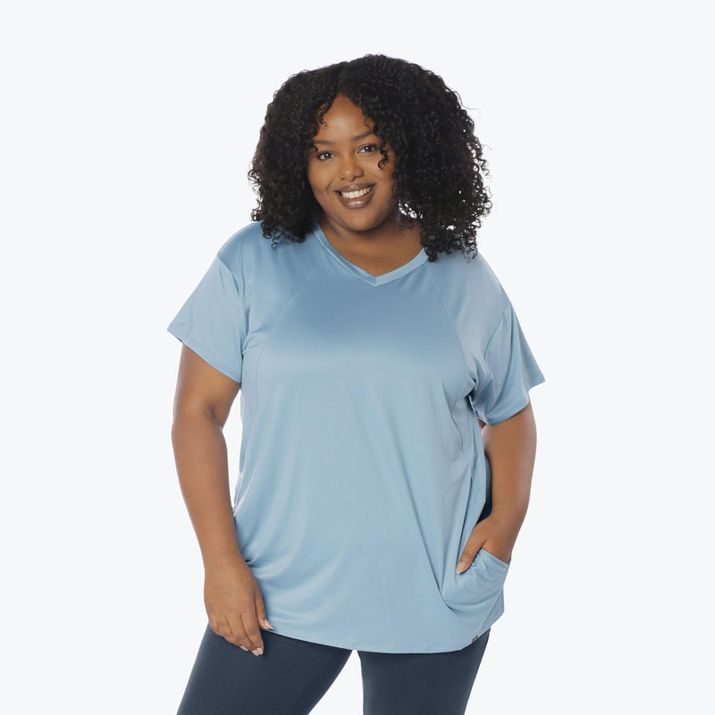 LUG - Hopper High Low Tunic Top Apparel & Accessories Flamingo Blue XS