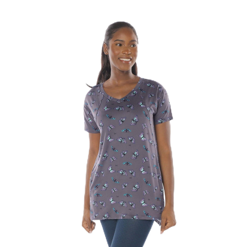 LUG - Hopper High Low Tunic Top Apparel & Accessories Flamingo Blue XS