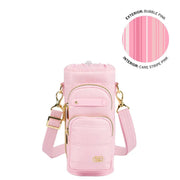 LUG - Huggie Wide Crossbody Water Bottle Holder with Charm Bar _ BUBBLE PINK Apparel & Accessories