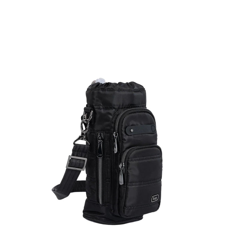 LUG - Huggie Wide Crossbody Water Bottle Holder with Charm Bar Luggage & Bags Black