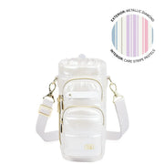 LUG - Huggie Wide Crossbody Water Bottle Holder with Charm Bar _ METALLIC DIAMOND Luggage & Bags