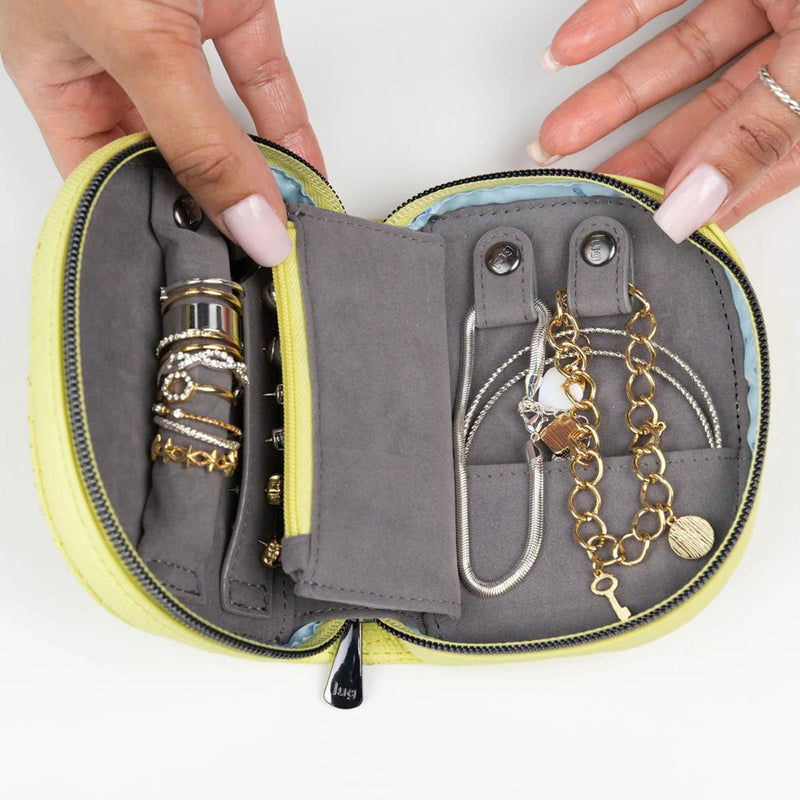 LUG - Kolo Mini Jewelry Matte Luxe VL Pouch with Charm Bar Luggage & Bags DENIM DRIFT