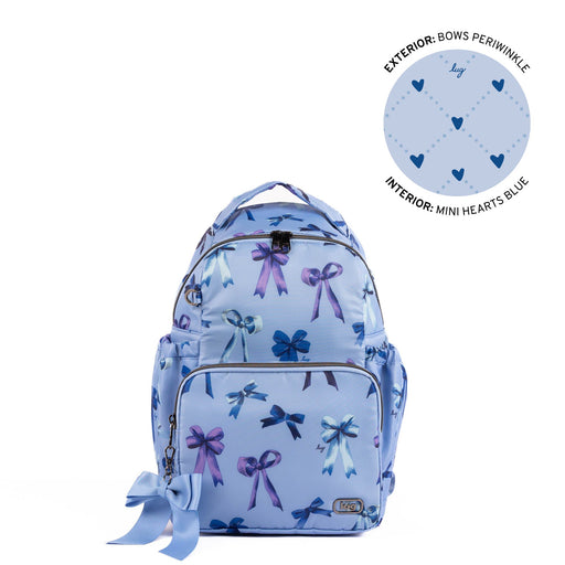 LUG - Pattycake Backpack with Bow Luggage & Bags BOWS PERIWINKLE
