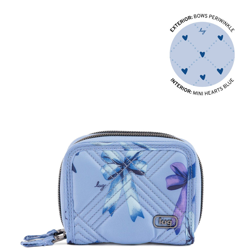 LUG - Splits 2 Compact RFID Wallet Luggage & Bags BOWS PERIWINKLE