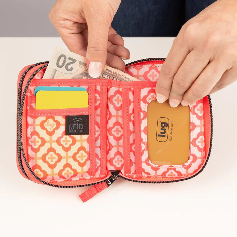 LUG - Splits 2 Compact RFID Wallet Luggage & Bags POWERFUL PINK