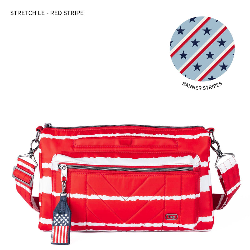 LUG - Stretch LE Crossbody Bag - Patriotic Luggage & Bags RED Stripe