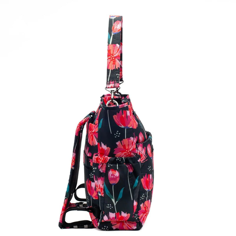LUG - Symphony Convertible Tote Bag Luggage & Bags POMPOM FLORAL BLACK
