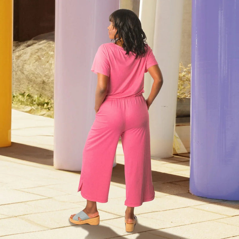 LUG - Trotter Brushed Jersey Jumpsuit Apparel & Accessories Pink Tourmaline L