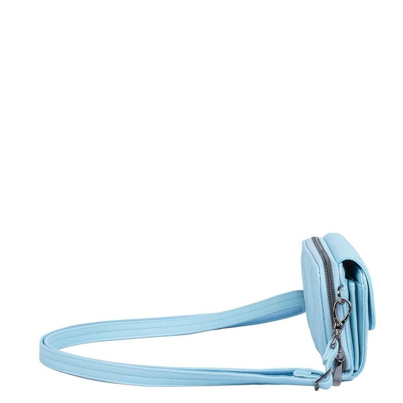 LUG - Vault Matte Luxe VL RFID Convertible Crossbody Luggage & Bags METALLIC BUBBLE BLUE