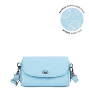 LUG - Vault Matte Luxe VL RFID Convertible Crossbody Luggage & Bags METALLIC BUBBLE BLUE