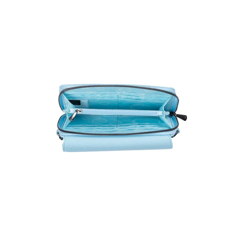 LUG - Vault Matte Luxe VL RFID Convertible Crossbody Luggage & Bags METALLIC BUBBLE BLUE