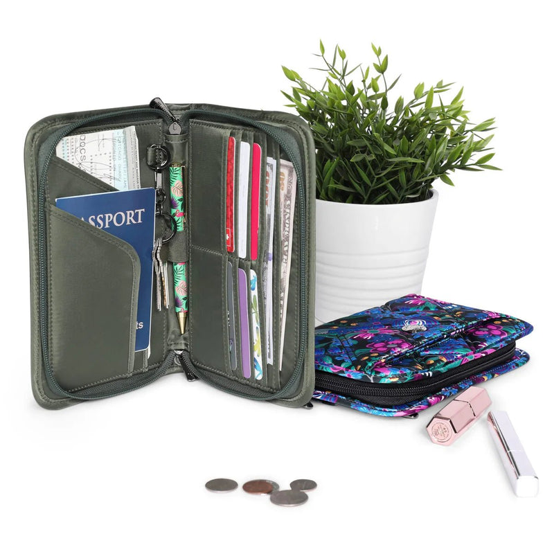 LUG - Zeppelin 2 RFID Wristlet Wallet Luggage & Bags METALLIC SILVER