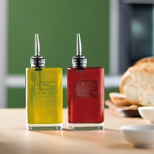 Luigi Bormioli - Optima Vinegar Bottle with Silicone / Stainless Steel Pourer | 250 mL / 8.5 oz - view 2
