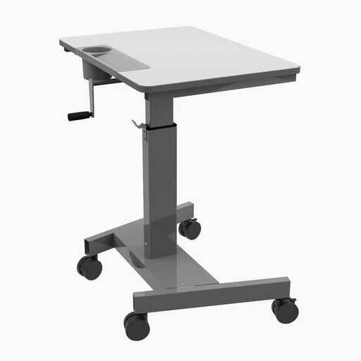 Luxor - Mobile Standing Desk / Lectern with Adjustable Height & Foot Pedal Office Supplies