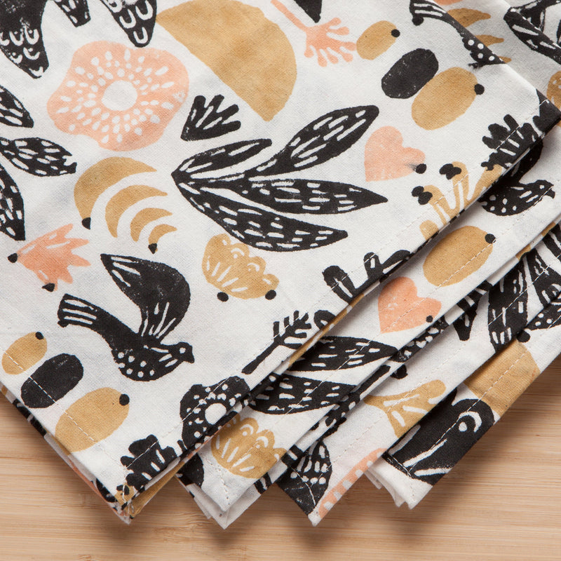 Danica Studio - Myth Block Print Napkins Set of 4