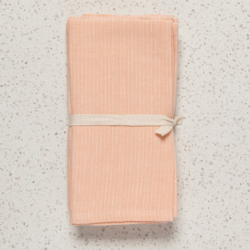 Danica - Nectar Pinstripe Linen Napkins Set of 4